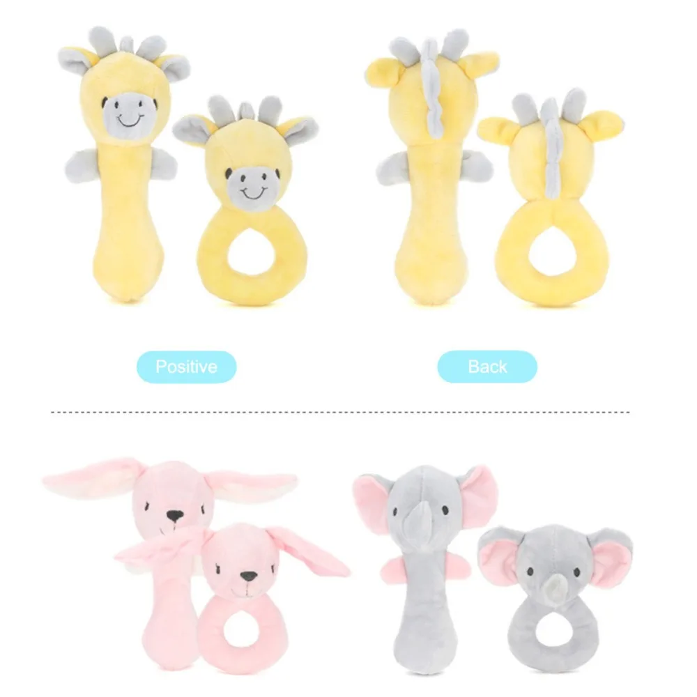 Lovely Creative Animal Baby Hand Bells Newborn 0-36 Months Educational Funny Toys