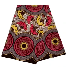 Хлопок настоящий голландский воск tissu Анкара африканская печать батик ткань высокого качества швейный материал для вечернего платья 6 ярдов