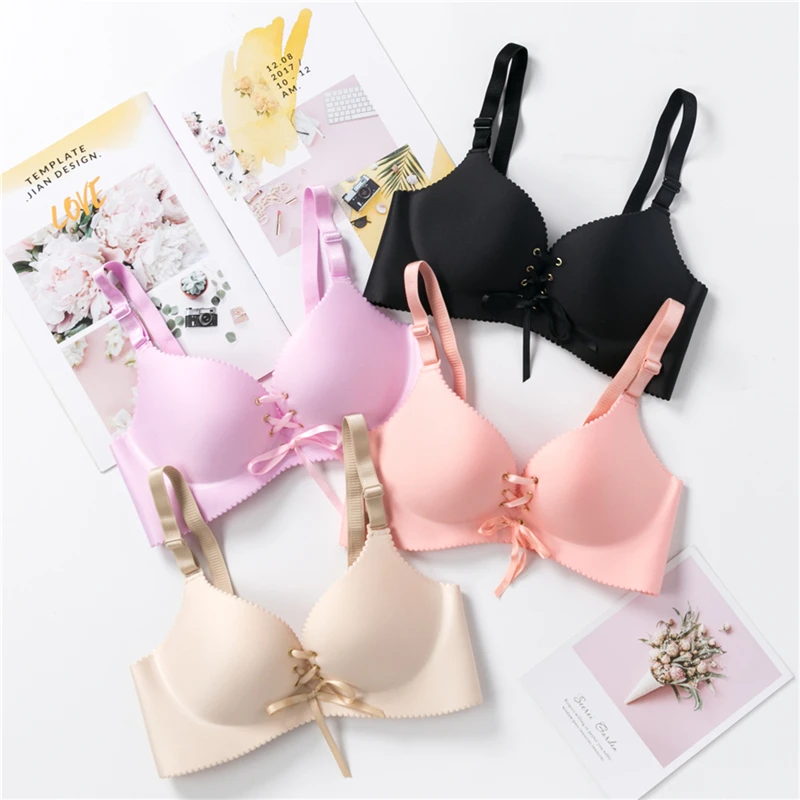 Соблазнительный бюстгальтер без швов для женщин модный пуш ап проволочное
