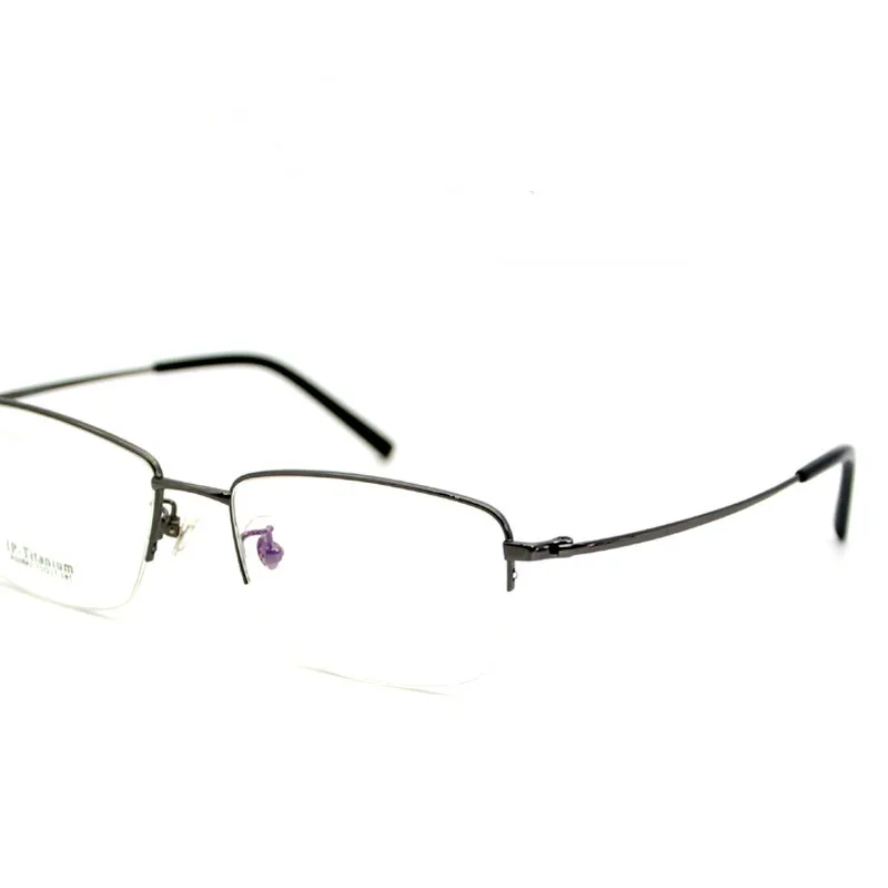 

New Large Frame No Face Business Men's Eye Frame Ultralight Pure Titanium Half Frame Myopic Old Flower Eye Frame
