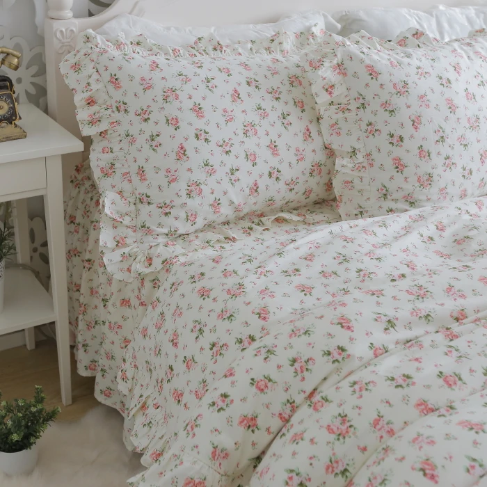 Хлопковое постельное белье с индивидуальным принтом одно гофрированное