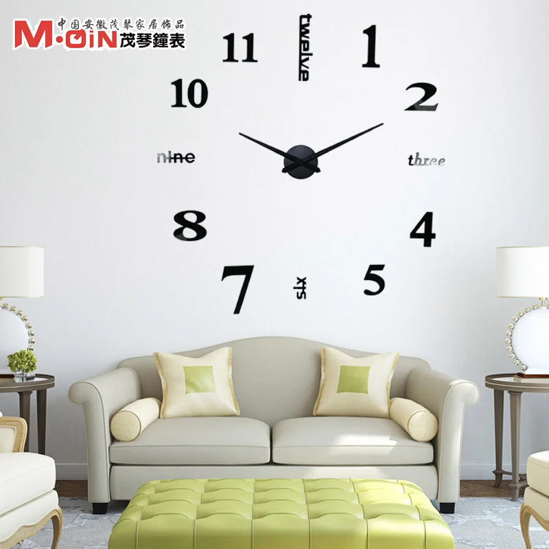 Производители оптом креативные настенные часы DIY стикер настенные часы простые крутые зеркальные немой часы креативные настенные часы для дома