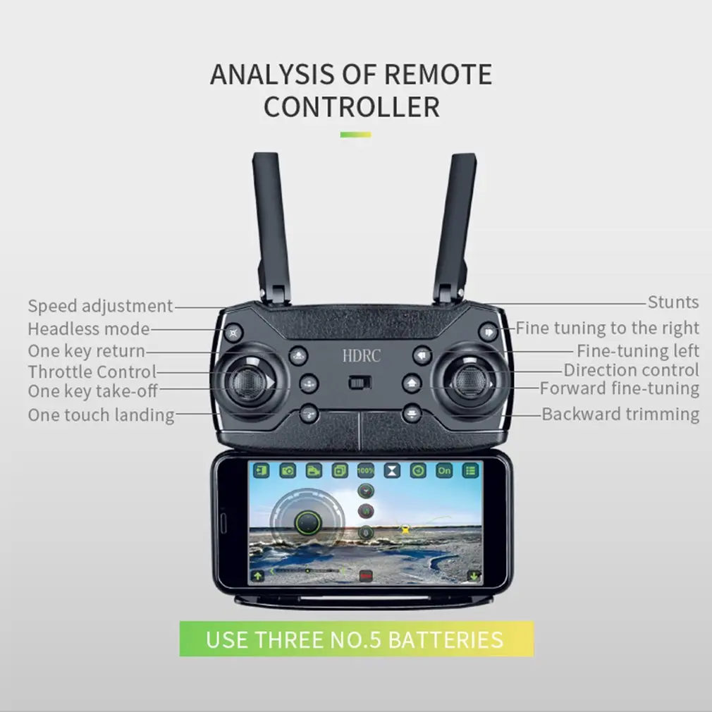Радиоуправляемый Дрон с 0.3MP/5MP 1080P широкоугольный wifi FPV HD камера в режиме реального времени с воздушным пультом дистанционного управления летательный аппарат Вертолет модель игрушки