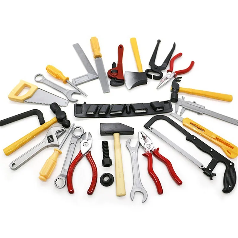 14 unids/set simulación reparación taladro herramientas juguetes para niños Juego modelo herramienta de bricolaje Casa de juego jardín Kit de juguete regalos para los niños