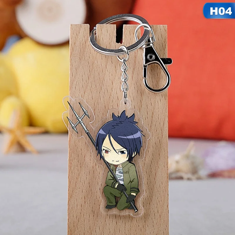 H04 Аниме Hitman Reborn брелок мультяшная фигурка Tsunayoshi кёя Хибари Хаято двойные подвесные брелоки - Цвет: H04