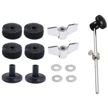 

1 Set Drum Accessories Kit: Cymbal Felts, Cymbal Sleeves, Wing Nuts & 1Pcs Drum Hammer Pedal Beater Mallet