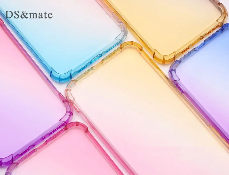 500 шт цветной градиентный Мягкий ТПУ силиконовый гелиевый чехол для iPhone 11 Pro Max XS XR X 8 7 6 6S Plus ультратонкий противоударный чехол