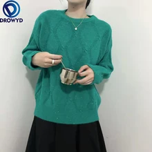 

2021 New Hollow Loose Knit Sweater Outer Wear Women Pullover Western Style Loose Sweater Spring and Autumn Fashion Knitted Tops