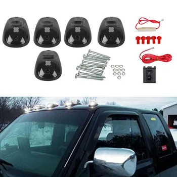 

5pcs 12V 24V Car Smoked Lens LED Rooftop Cab Running Light For Dodge RAM 1500 2500 3500 4500 5500 Ford F-Series