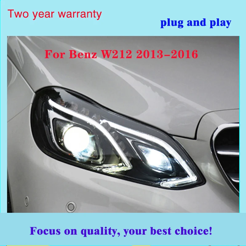 Автомобильный Стайлинг benz Головной фонарь для W212 светодиодный фары 2013- E200 E300 E260 светодиодный налобный фонарь светодиодный DRL Bi-xenon автомобильные аксессуары