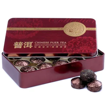 

Pu'er Tea Cooked Tea Glutinous Rice Fragrant Small jin tuo Waxy Fragrant Mini Compressed Mini Puer Tea Iron Boxed Tea Leaf