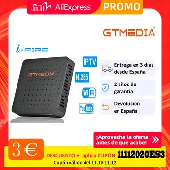 

GTMedia Ifire IPTV Box Digital Set Top Box TV Decoder FULL HD 1080P (H.265) Built-in WIFI module support Spain m3u