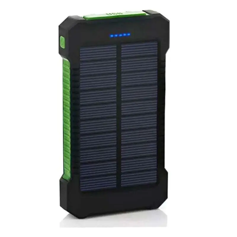 Green Светодиодный внешний аккумулятор с двумя портами usb и солнечной панелью, чехол в сдержанном и модном стиле, зарядное устройство, набор для самостоятельной сборки, коробка для samsung 18#820 - Цвет: Green