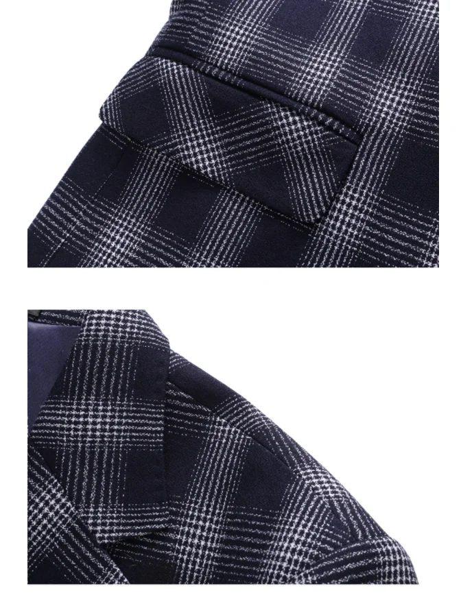 Классические бизнес банкетные мужские спортивные пиджаки куртка Slim Fit мужские клетчатые Костюмы Пальто Азиатский Размер s m L XL XXL XXXL 4XL 5XL повседневный мужской костюм
