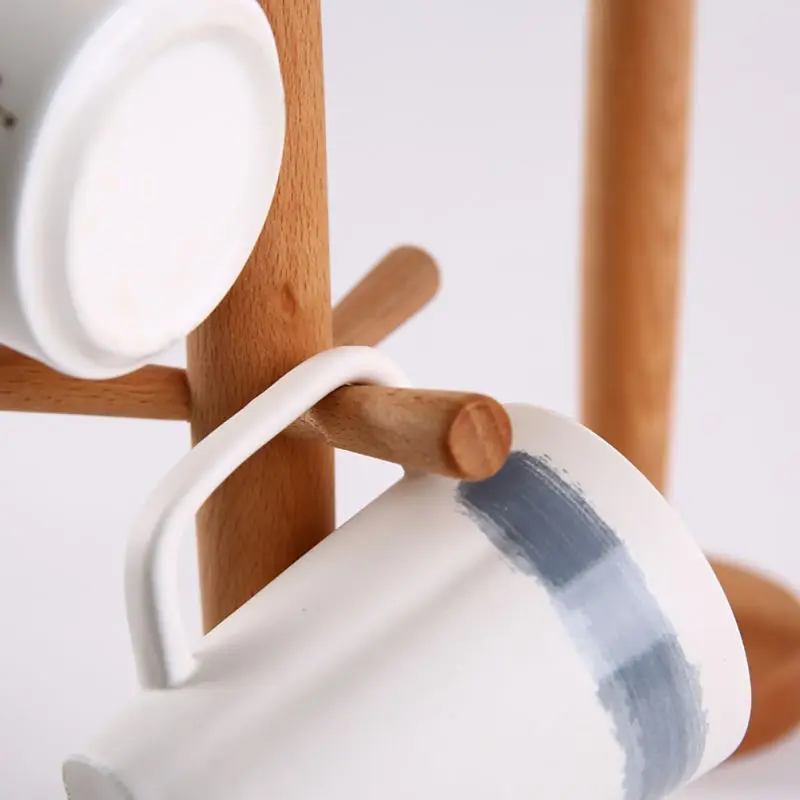 Деревянный держатель кофейной кружки бумажный для полотенец тканевая стойка