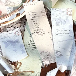 Bloc Notes autocollants Texture rétro, étiquette autocollante Kawaii pour journal intime, Scrapbooking, Diy bricolage, 50 feuilles/paquet, 802 