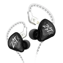 KZ לZST X 1BA + 1DD ב אוזן אוזניות היברידי יחידה HIFI בס אוזניות ספורט DJ Earbud עם כסף מצופה כבל אוזניות עבור ZSTX ZSN