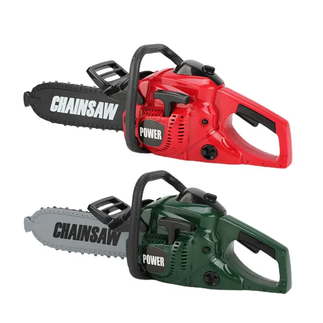 Kids Electric Chainsaw Toy Safe Rotating Chain Realistic Saw Sound Power House Garden Tool Children Pretend Play Toys 1