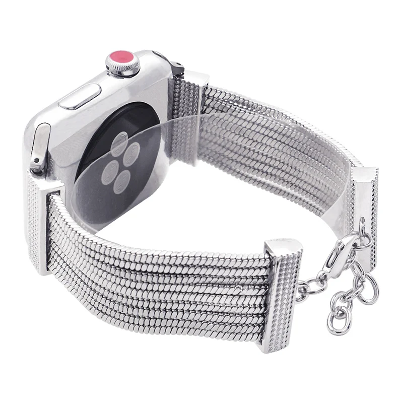 Lureen Chain Strap iwatch band, 38/40/42/44mm for Apple Watch series 4/3/2/1, Adjustable Women Jewelry Watch Cuff Bracelet Strap