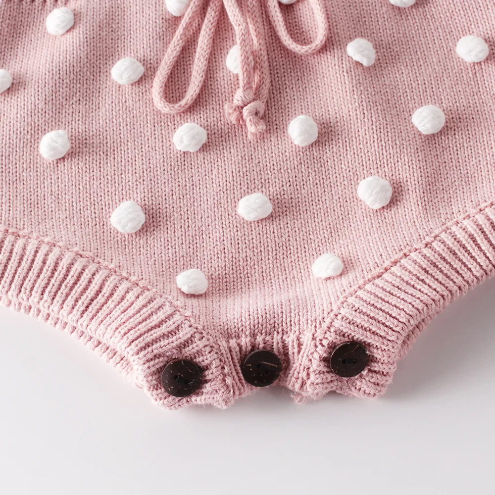 Ins hot sale baby girl clothes hand-made areata baby infant knitting wool conjoined clothing bag fart climb romper clothes