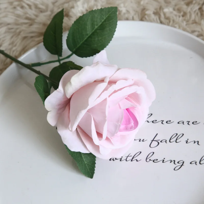 Pink rose Один Филиал розы пионы, искусственные цветы Шелковые Белые пионы для весны дома Свадебные Декоративные искусственные цветы 5 шт - Цвет: Pink rose