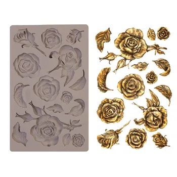 

Cake Decoration Rose silicone mold fondant mold cake decorating tools chocolate gumpast soap mold resin mold