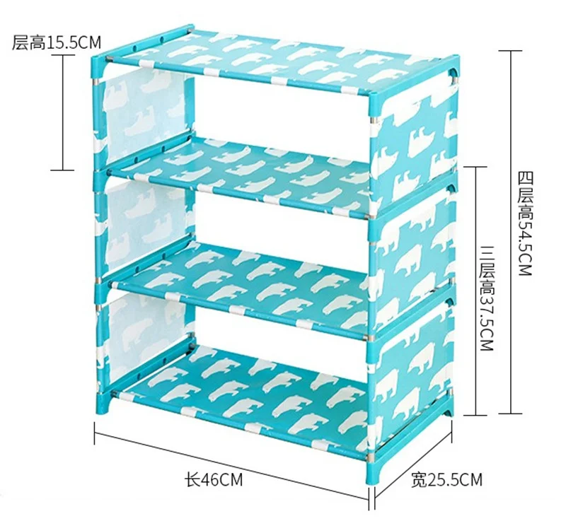 Многослойная стойка для обуви в сборе, оксфордская ткань, сборный стеллаж для обуви, Простая Стойка, многофункциональная комбинированная полка