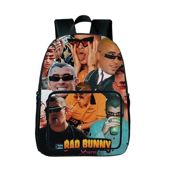 

Mochila Feminina Bad Bunny Hip Hop Backpack Women Bookbag Laptop Backpack Men School Bags for Teenages Girls Boys Travel Bagpack