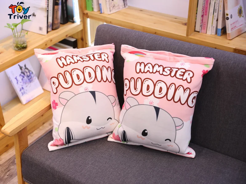 Kawaii Одна сумка пудинг Хомяк Мышь плюшевые игрушки Triver мягкие животные кукла подушка для детей подарок на день рождения украшения для дома