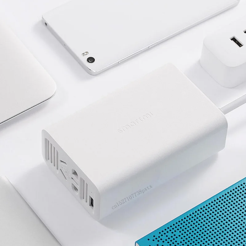 Xiaomi Mijia SMARTMI 100W портативный Инвертер автомобильного зарядного устройства конвертер DC 12V в AC 220V с 5 V/2.4A usb портами Автомобильная мощность с гнездом