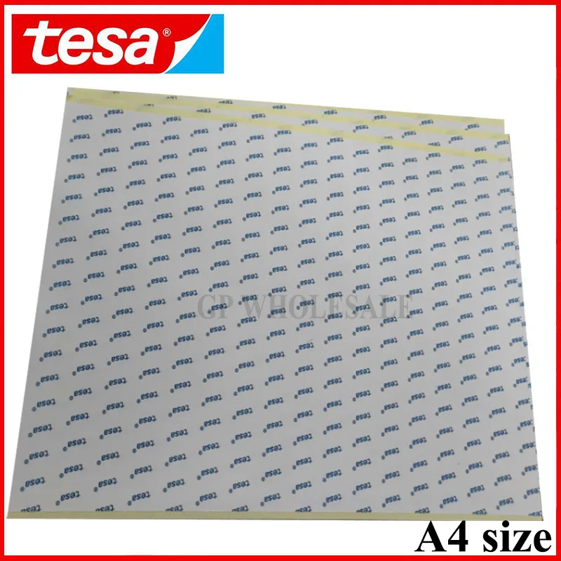 Tesa 68618 A4 размер(21x29 см) Двухсторонняя клейкая лента для пены или повседневной фиксации, DIY использование толщиной 0,13 мм