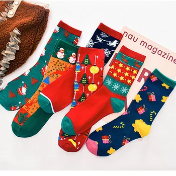

SP&CITY New Winter Cotton Christmas Socks Thick Street Trendy Casual Soft Short Women's Socks Funny Patterned Christmas Gift