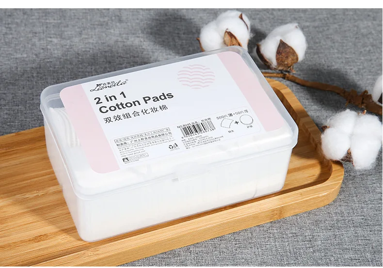 Lameila Thick Filling Cotton Puff Filling 50+ Thin 500 PCs Non-woven Cleansing Cotton Skin Beauty Circle B245