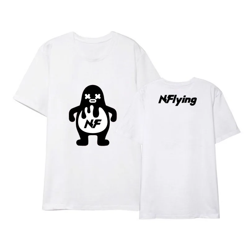 Kpop Nflying N. Flying Album рубашки уличная свободная футболка Топы с короткими рукавами футболка DX1130 - Цвет: White 02