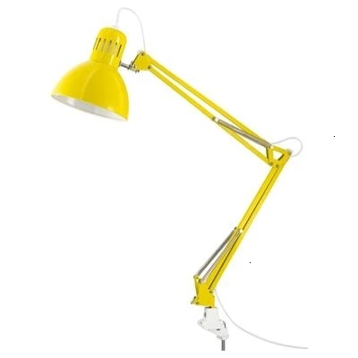 yellow Рабочая лампа, складывающаяся лампа, лампа для учебы, лампа для работы в офисе, лампа для чтения, алюминиевая лампа, лампе, лампа, абажур - Цвет корпуса: yellow