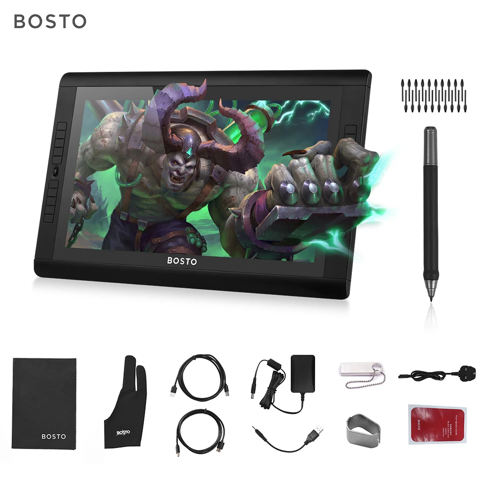 Графический планшет BOSTO 22UX 21 5 дюйма HD IPS дисплей разрешение 1920*1080 регулируемая