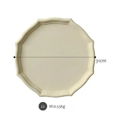 Tobs поднос для сушеных фруктов Morandi цвет ручной работы десерт поднос торт украшение стола Макияж ювелирные изделия кольцо поднос - Цвет: beige
