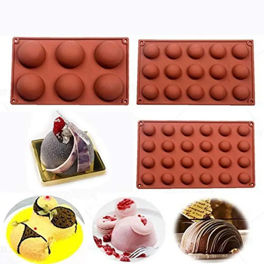 

Large Semi-Circular Hemispherical Cake Mold Diy Silicone Cake Mold Soap Mold Jelly Pudding Chocolate Mold