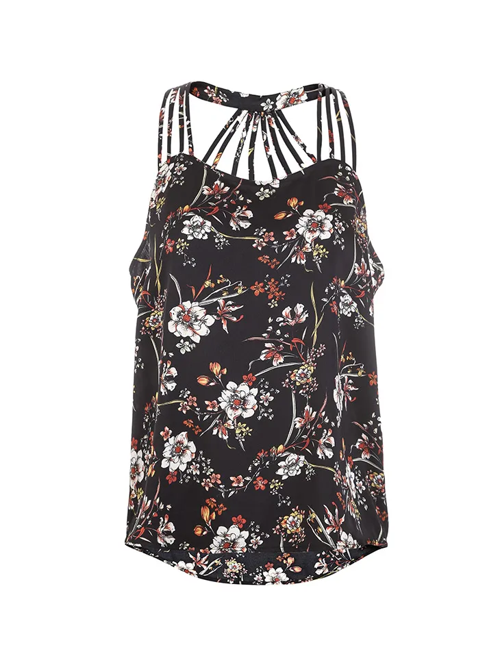 Vero Moda Новая женская многослойная Домашняя одежда с цветочным принтом Топ-майка | 31916Y505