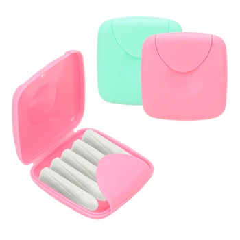 

1Piece Travel Outdoor Portable Mini Women Tampons Storage Box Holder Tool Set Color Random
