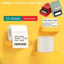 NIIMBOT – papier blanc pour imprimante thermique, étiquette autocollante, résistante aux rayures, étanche, pour vêtements 