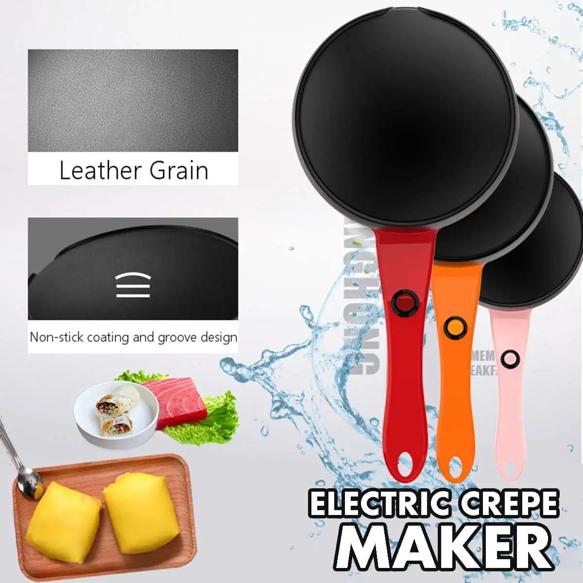Description Picture 5 of itemElectric Crepe Maker 18cm Non-Stick Griddle, Pancake Pizza Machine, Kitchen Cooking Appliance