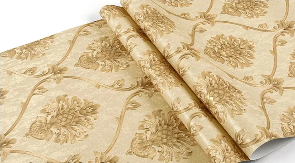 Light brown SH1096 papel де parede 3D стерео Европейский Дамаск обои большой красный теплый спальня гостиная Инженерная ТВ фоновые обои - Цвет: Light brown SH1096