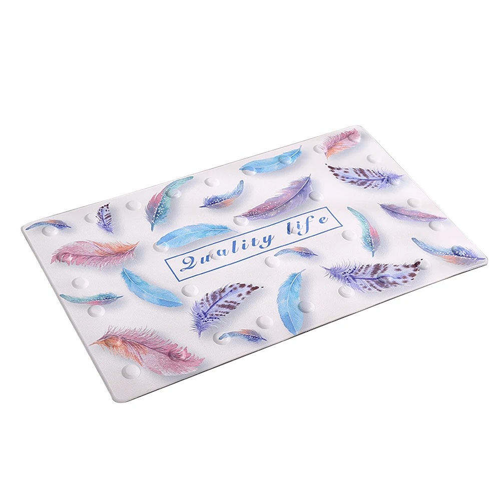 Коврик для ванной подарок вакуумный держатель на присоске, душ-коврик экологически чистые домашние украшения противоскользящие мягкие ванная комната практичные ПВХ прямоугольные аксессуары