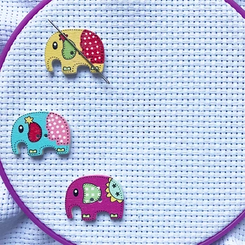 

Needle Minder elephant Needle Keeper Magnetic needle magnet Cross Stitch summer Embroidery elephant pattern holder