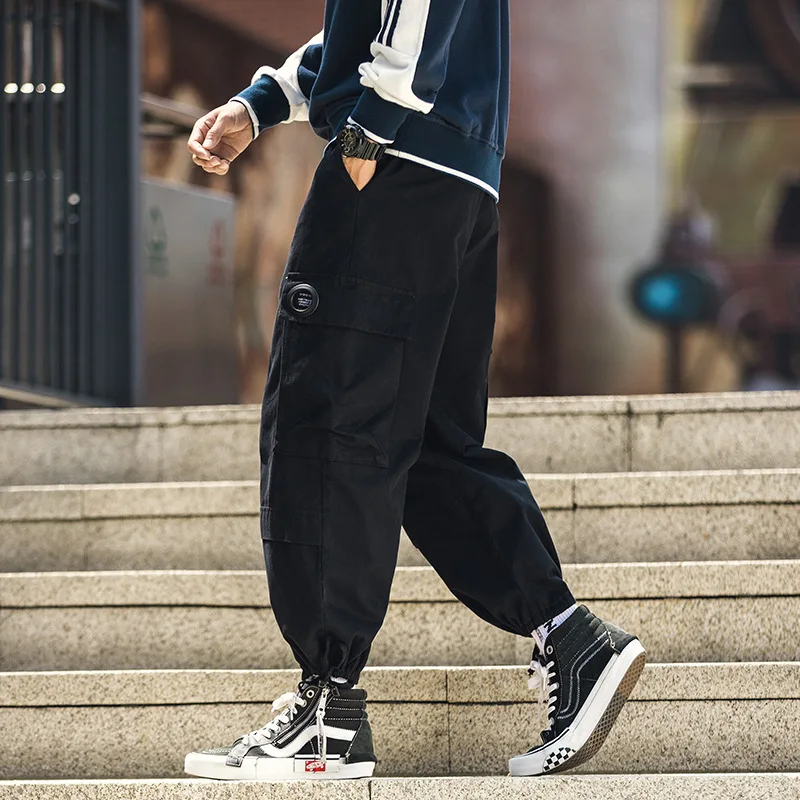 

2020 Spring Main Push Japanese-style Exterior Large Size Eyelets Harem Capri Pants M-5x Hk1934-