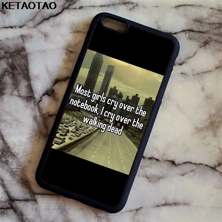 Серый Чехол для телефона KETAOTAO The Walking Dead zombies s для iPhone 4S SE 5C 5S 6S 7 8 Plus X XS XR 11 Pro Чехол из мягкого ТПУ резины и силикона - Цвет: Серый
