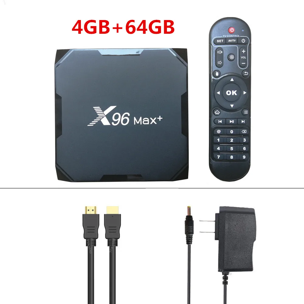 4G 64G X96 MAX Plus Смарт ТВ приставка Android 9,0 Amlogic S905X3 Четырехъядерный 4 ГБ 64 ГБ 32 ГБ 8K Wifi 4K X96Max медиаплеер 2 Гб 16 Гб - Цвет: 4G 64G