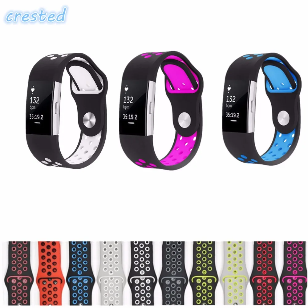 

Sport watch band Strap for fitbit charge 2 band Silicone strap For Fitbit charge 2 bracelet smart wristbands Accessories