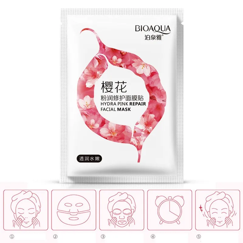 10 шт. beauty Cherry Blossom увлажняющая маска для лица осветляет масло для кожи контроль сужения пор успокаивает для удаления прыщей на коже маска